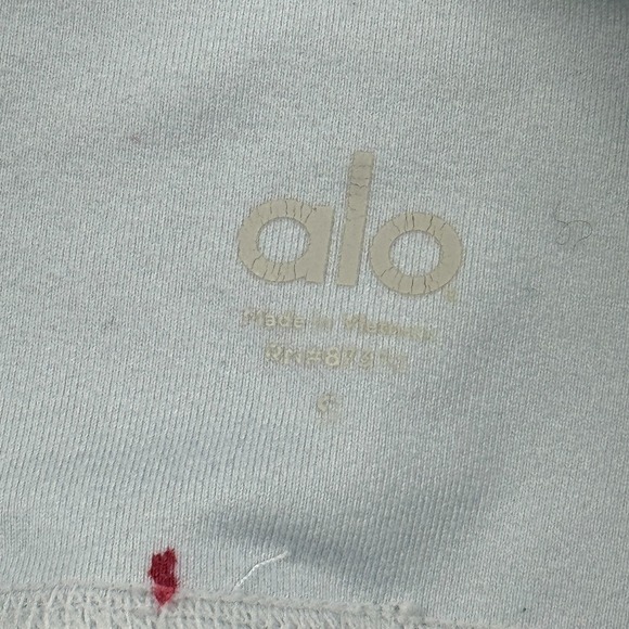 Alo Yoga Leggings Women Small Green Gypset Goddess Airbrush 29" Tropical Feather - Picture 4 of 12